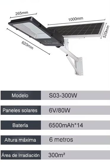 ALUMBRADO LED 300W SOLAR